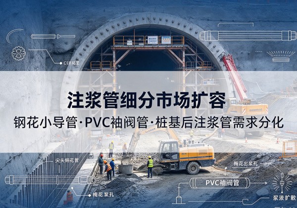 德安注浆管细分市场扩容，隧道钢花小导管、PVC 袖阀管、桩基后注浆管需求分化
